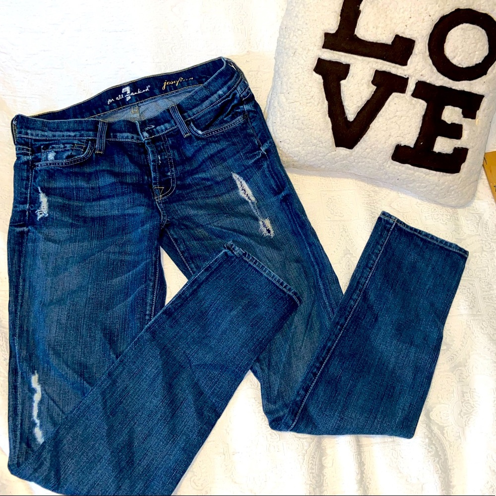 7FAM JOSEPHINA Jeans, Sz 24 (look at photos)